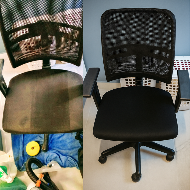 cadeira-de-escritorio antes e depois da limpeza